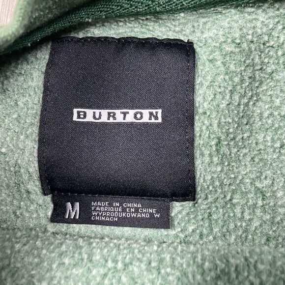 Burton Crewneck Sweatshirt Men's M Green Pullover Snowboard Winter Flaw Stain - Picture 5 of 10